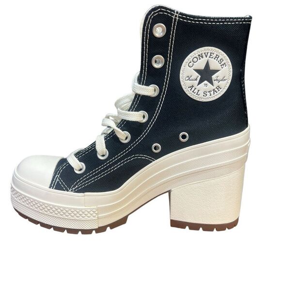 New Men Converse Chuck 70 De Luxe Heel Shoes Sneaker Boots Black - A05347C - Picture 7 of 9